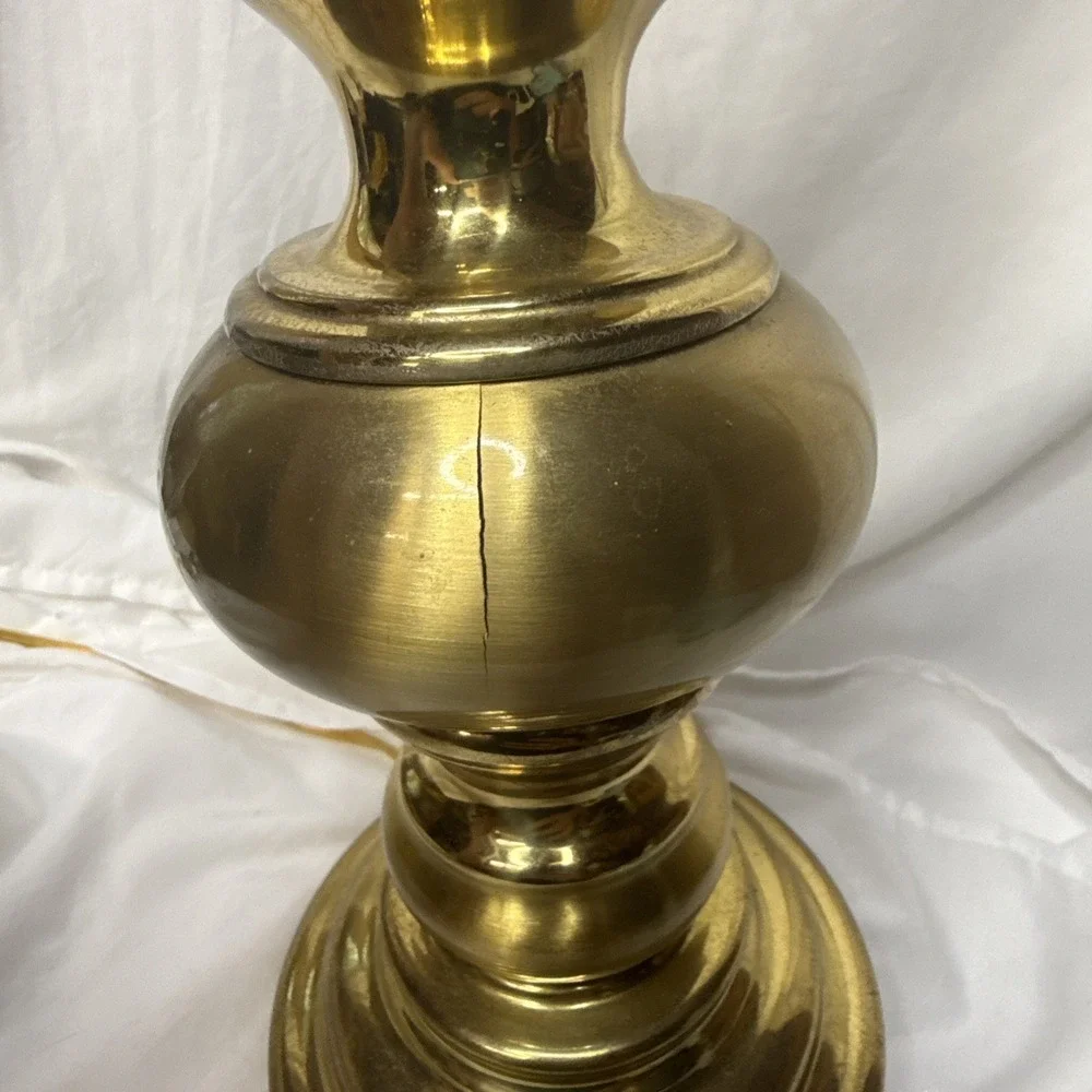 Vintage Stiffel Brass Table Lamp Baluster Urn Hollywood Regency MCM Heavy 29